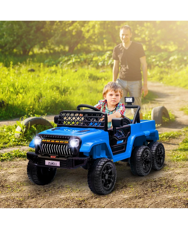 Qaba 12V Kids Electric Car w/ 2WD/4WD Switch, Remote Control, Camouflage