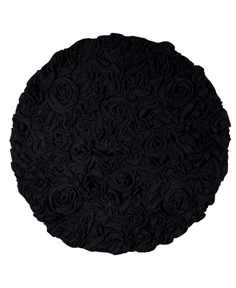 Home Weavers Bell Flower Bath Rug, 30" Round