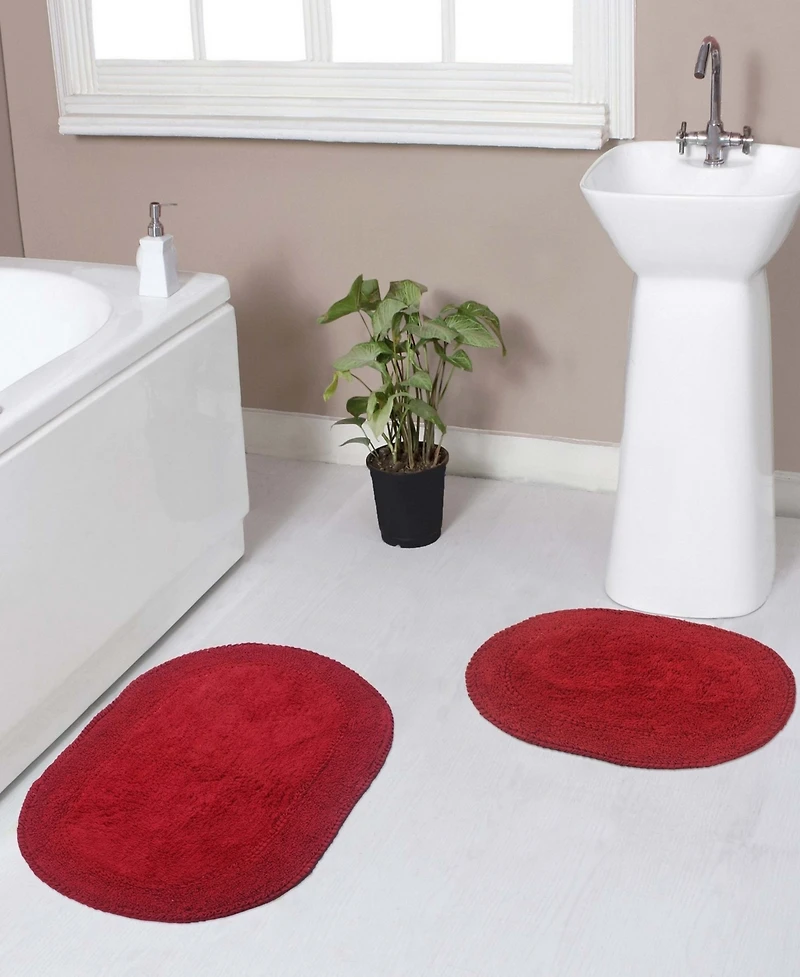Home Weavers Double Ruffle -Pc. Bath Rug Set