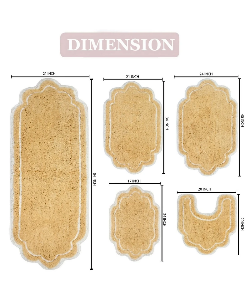 Home Weavers Allure Bathroom -Pc. Bath Rug Set