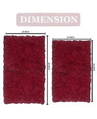 Home Weavers Bell Flower 2-Pc. Bath Rug Set