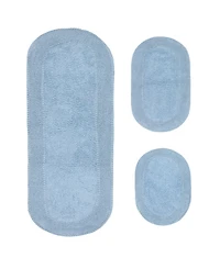 Home Weavers Double Ruffle 3-Pc. Bath Rug Set