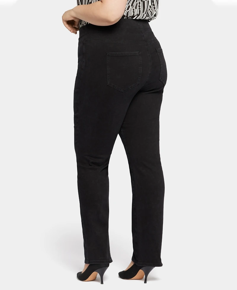 Nydj Plus Size Pull-On Straight Leg Pants