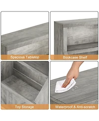 Gaomon Kids Bookshelf Bookcase Toddlers Playhouse Cabinet Shelf