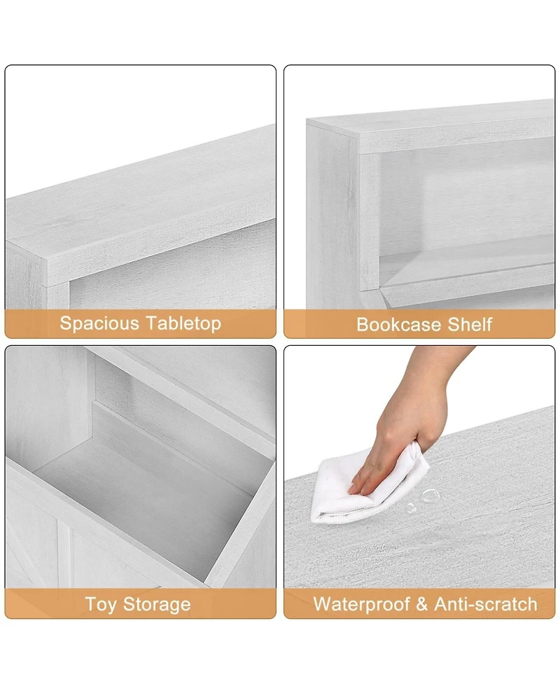 Gaomon Kids Bookshelf Bookcase Toddlers Playhouse Cabinet Shelf