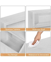 Gaomon Kids Bookshelf Bookcase Toddlers Playhouse Cabinet Shelf