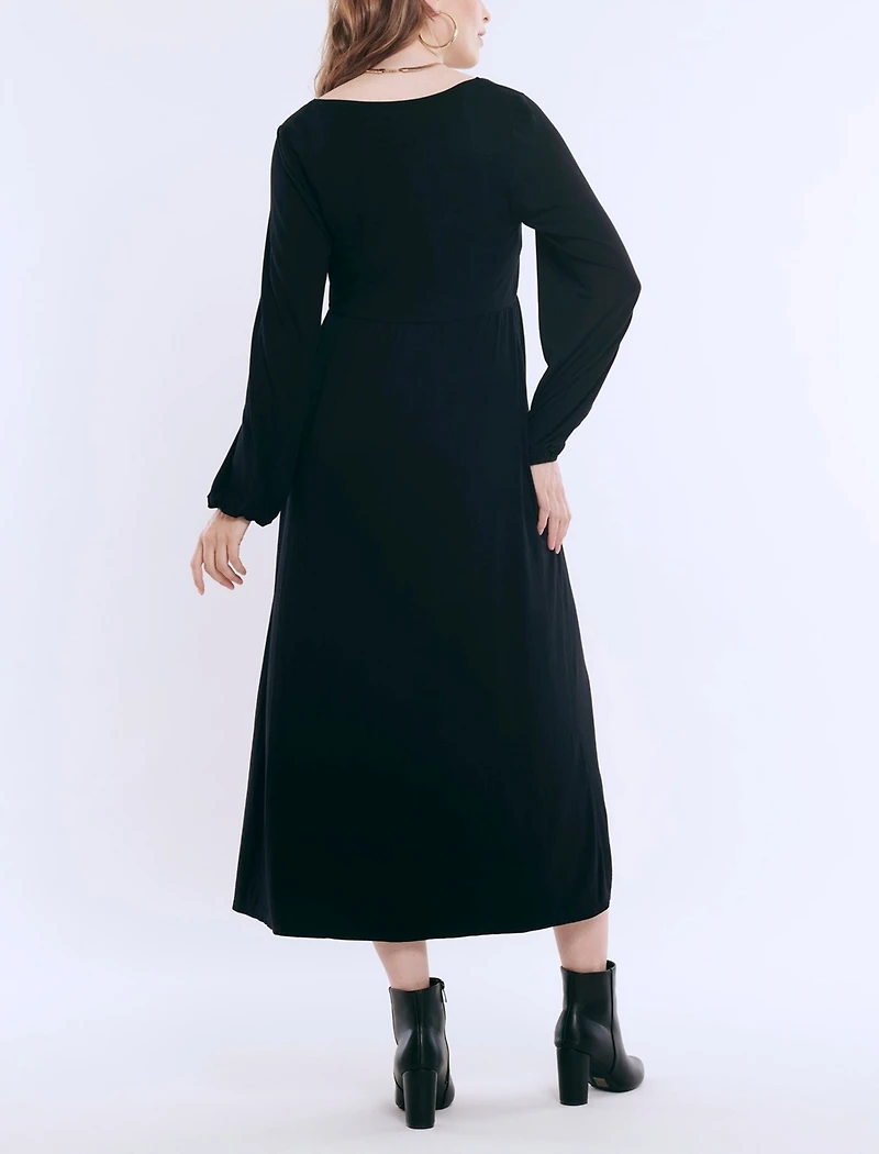 Motherhood Maternity Long Sleeve Empire Waist Maxi Dress