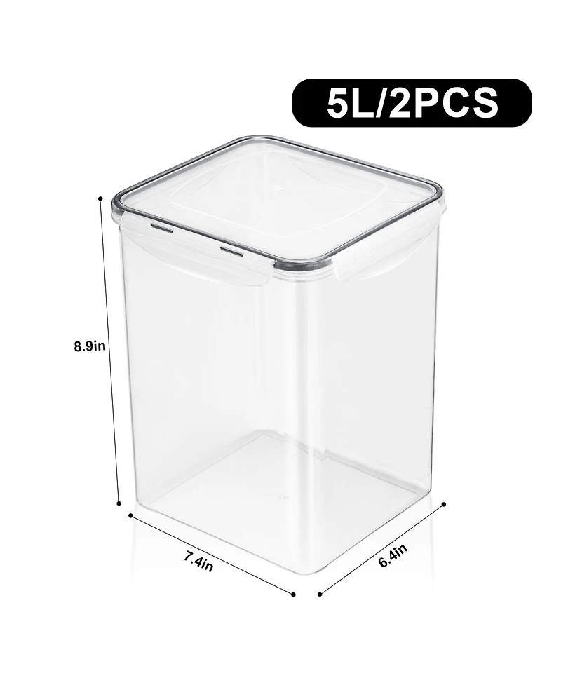 Sorbus Pack Airtight (5qt/170oz) Food Storage Containers with Lids, Labels & Marker -Store Baking Supplies, Sugar, Flour