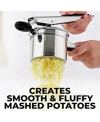 Heavy Duty Professional Stainless Steel Potato Masher and Ricer Kitchen Tool, Press Mash