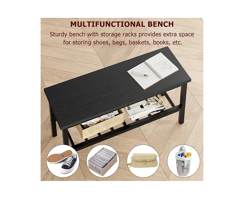 gaomon Dining Table Set for 4, Modern Kitchen Table with Bench and Chairs