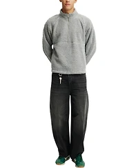 Cotton On Men's Teddy 1/2 Zip Fleece Sweatshirt