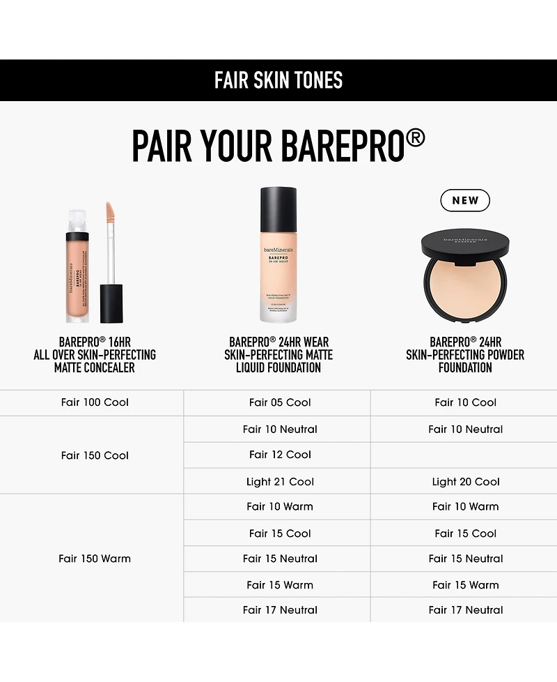 Barepro 24HR Skin Perfecting Talc-Free Matte Powder Foundation