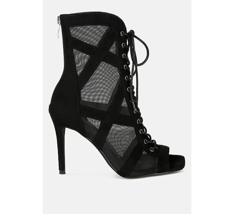 Anarki Mesh Lace-Up Ankle Boots