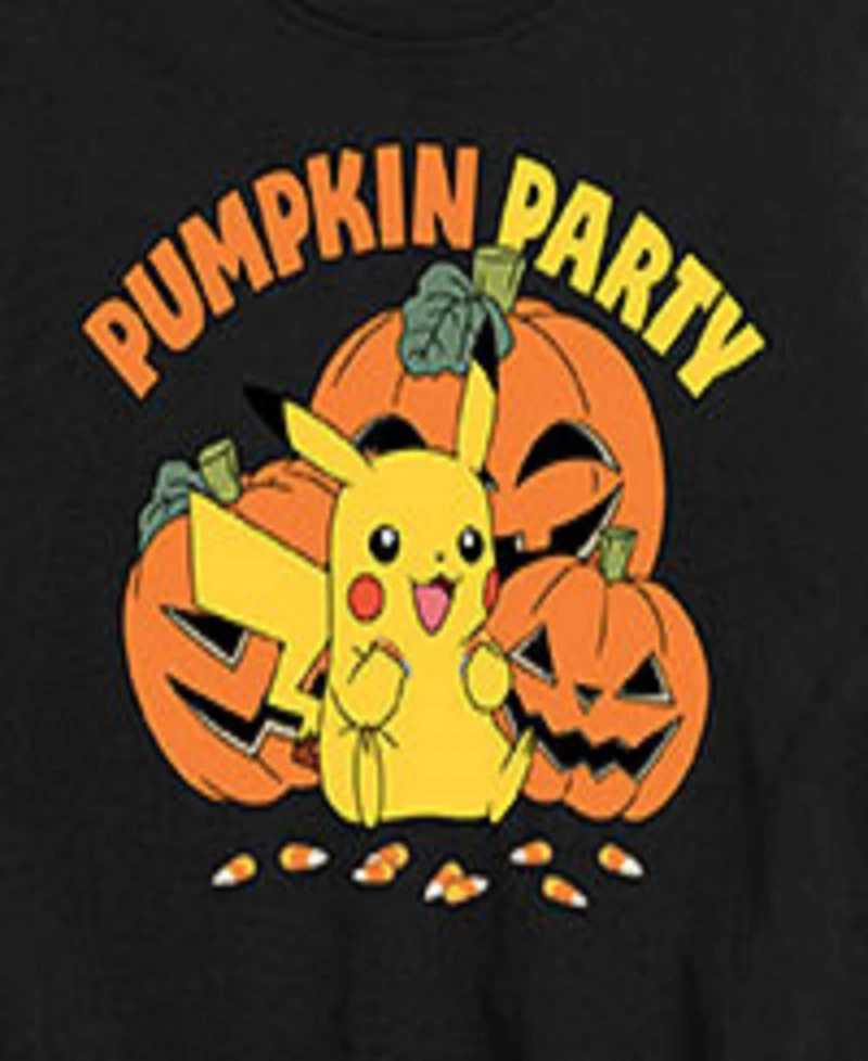 Pokemon Big Boys Pumpkin Party Graphic Tee