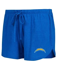 Women's Concepts Sport Royal, Gold Los Angeles Chargers Raglan Long Sleeve T-shirt and Shorts Lounge Set
