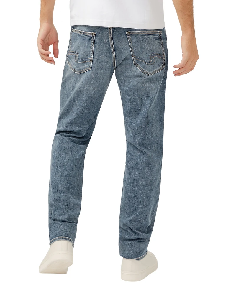 Silver Jeans Co. Men's Eddie Classic Athletic Fit Tapered Leg Luxe Heritage