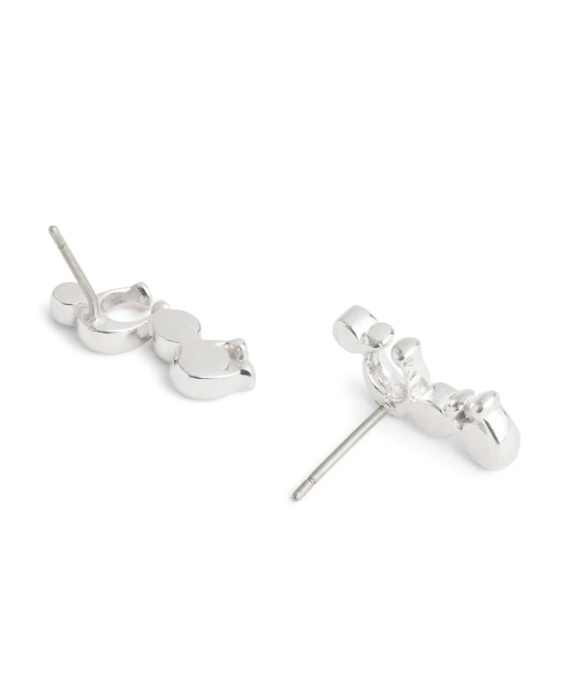 Coach Faux Stone Signature C Stone Crawler Earrings