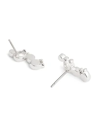Coach Faux Stone Signature C Stone Crawler Earrings