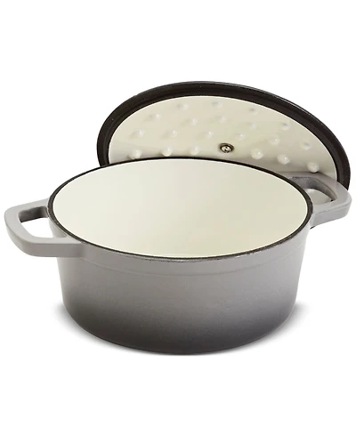 Smith and Clark Blue Gradient 5-Quart Enameled Cast Iron Dutch Oven