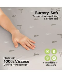 KeaBabies 2-Pack Mini Crib Sheets, Pack and Play Sheets Fitted, Pack N Play Sheets, Organic Fitted Crib Sheet Cover