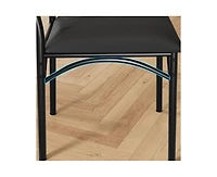 gaomon Dining Table Set for 4, Kitchen Table with 4 Upholstered Chairs, 5 Piece Rectangular Dining Room Table Set, for Small Space, Apartment, Home