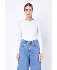 Grey Lab Women's Long Sleeve Soft Bodysuit