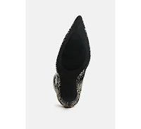 Oleander Sequin Embellished Stiletto Boots