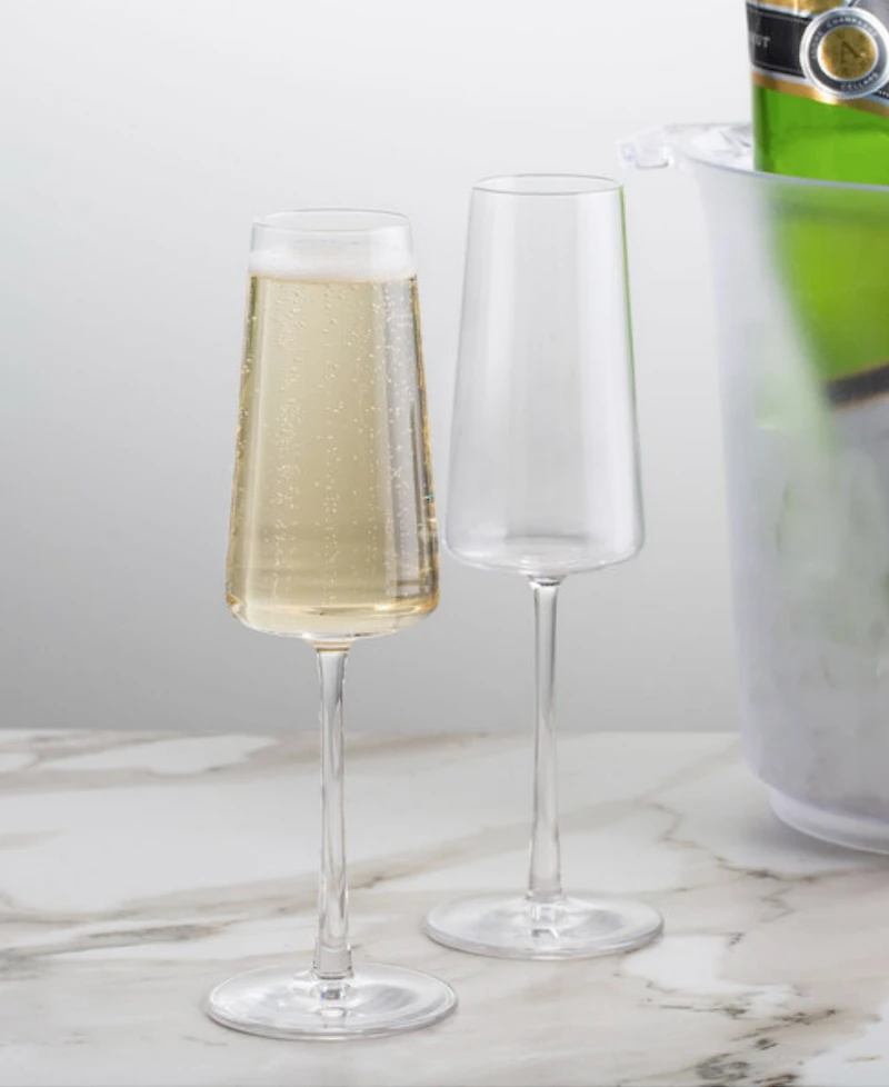 Stolzle Lausitz Power Champagne Flutes, Set of 4