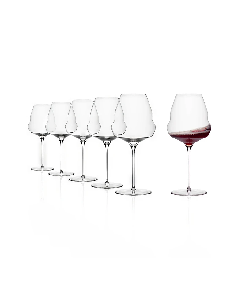 Stolzle Lausitz Cocoon Burgundy Glasses, Set of 6
