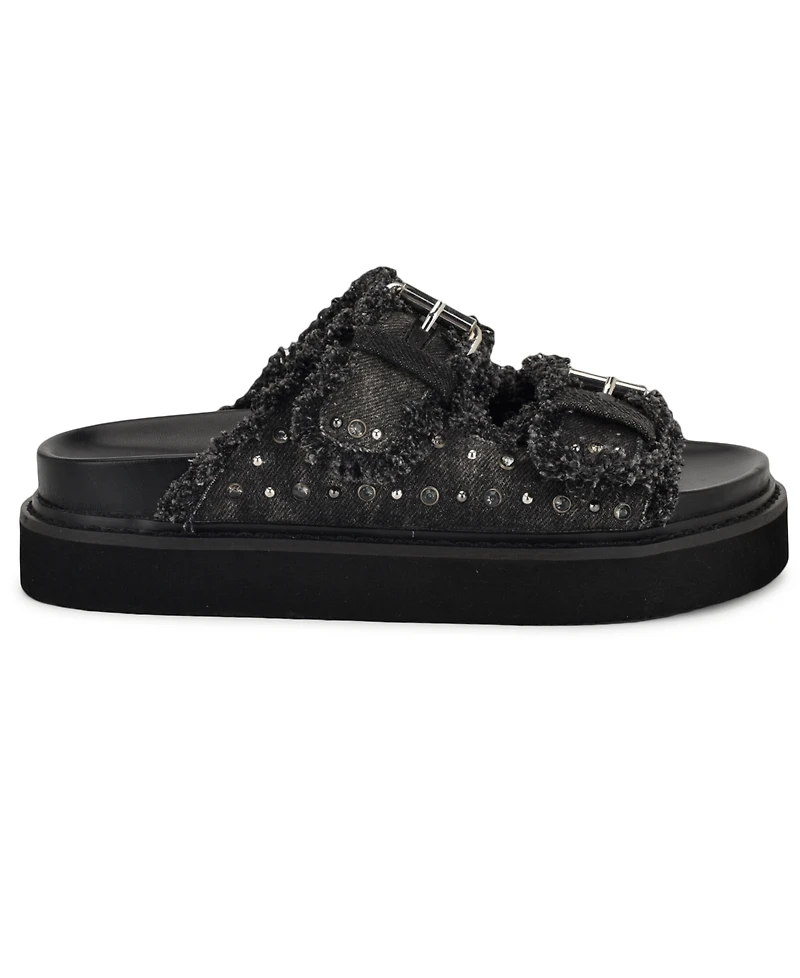 Nine West Women's Eleny Double Band Flatform Sandals