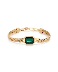 Ettika Deco Crystal Statement Cuban Chain Bracelet
