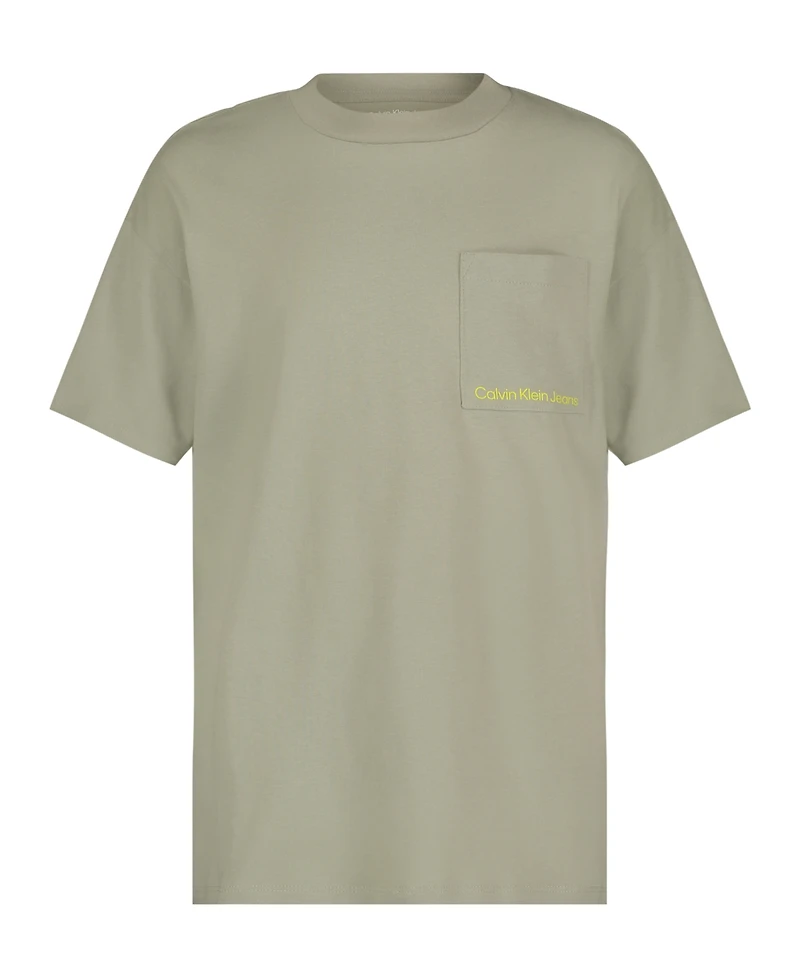 Calvin Klein Big Boys Square Pocket Short Sleeve Tee