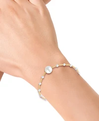 Effy Cultured Freshwater Pearl (2-1/2 & 8mm) Link Bracelet in 14k Gold