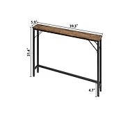 gaomon 5.9" Narrow Sofa Table, Skinny Console Table with Storage, Slim Behind Couch Table for Living Room, Entryway, Hallway