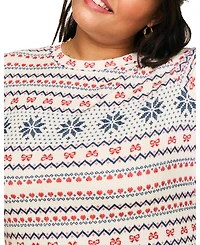 Adore Me Plus Size Janise Pajama Long Sleeve Top & Leggings Set