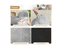 gaomon Giant Bean Bag Chair, Faux Fur Stuffed Bean Bag Couch with Filler, Bean Bag Chair for Adults, Big Lazy Sofa Floor Sofa with Handle
