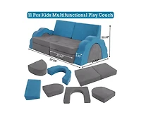 gaomon 11pcs Modular Kids Play Couch, Children Sectional Sofa Floor Toddler Couch for Kids Creative Play