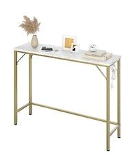 gaomon Console Table with Power Outlets & Usb Ports, Narrow Sofa Table with Charging Station