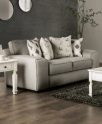 Furniture of America 75" Bullard 2-Seater Square Arm Loveseat