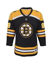 Outerstuff Big Boys and Girls David Pastrnak Black Boston Bruins Home Replica Player Jersey