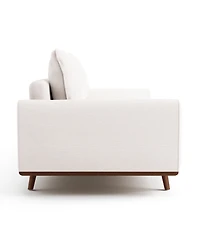 Furniture of America 83" Kasi Cotton Round Arm Sofa