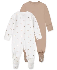 Nike Baby Essentials Viscose Long-Sleeve Footed Coveralls, 2 Pack