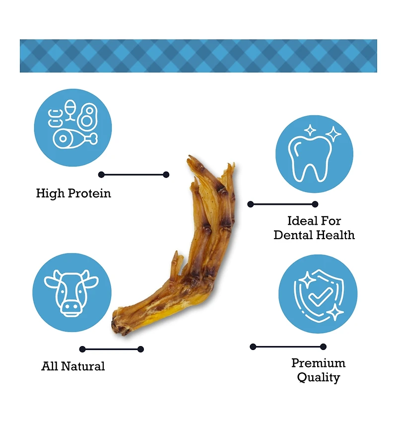 Country Living All-Natural Duck Feet Dog Treats – Crunchy, Long-Lasting Chews for Dogs of All Breeds and Sizes – (20-Pack)