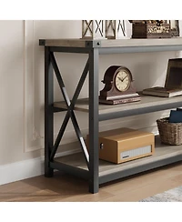 gaomon 3 Tier Console Table, 47.2" Narrow Entryway Table with Storage