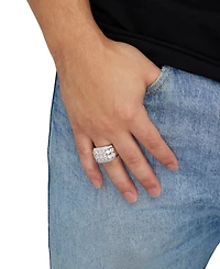 Grown With Love Men's Lab Diamond Multirow Cluster Ring (5 ct. t.w.) 10k White Gold