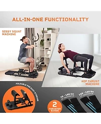 LifePro GluteBlast Hip Thrust Machine – Premium Home Gym Glute & Squat Bench with Resistance Bands