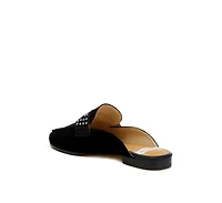 Eve Park Stud Embellished Penny Strap Mules