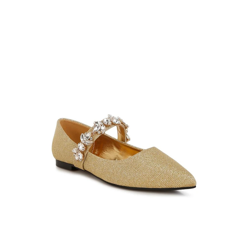 Flavia Diamante Brooch Glitter Ballerinas Women