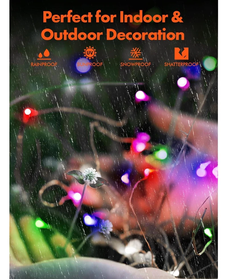 Twinkle Star 120 Led Outdoor Solar String Lights 8 Modes Decorative Fairy 2-Pack - 39.4 Ft