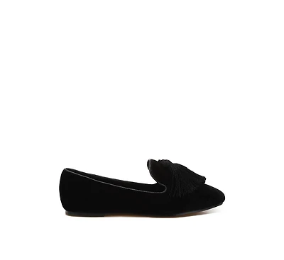 Tromso Iconic Tassel Detail Velvet Loafers